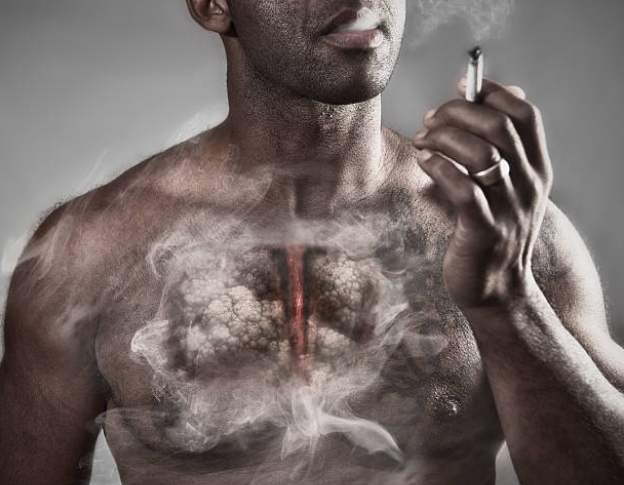 Phổi bị nhiễm độc bởi khói thuốc khiến tần suất và mức độ cơn hen tăng lên