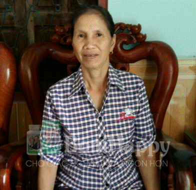 Cô Phạm Thị Bé, 62 tuổi