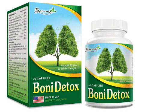 Viên uống Bonidetox giúp giải độc phổi, long đờm do ô nhiễm không khí  - Hộp 30 Viên